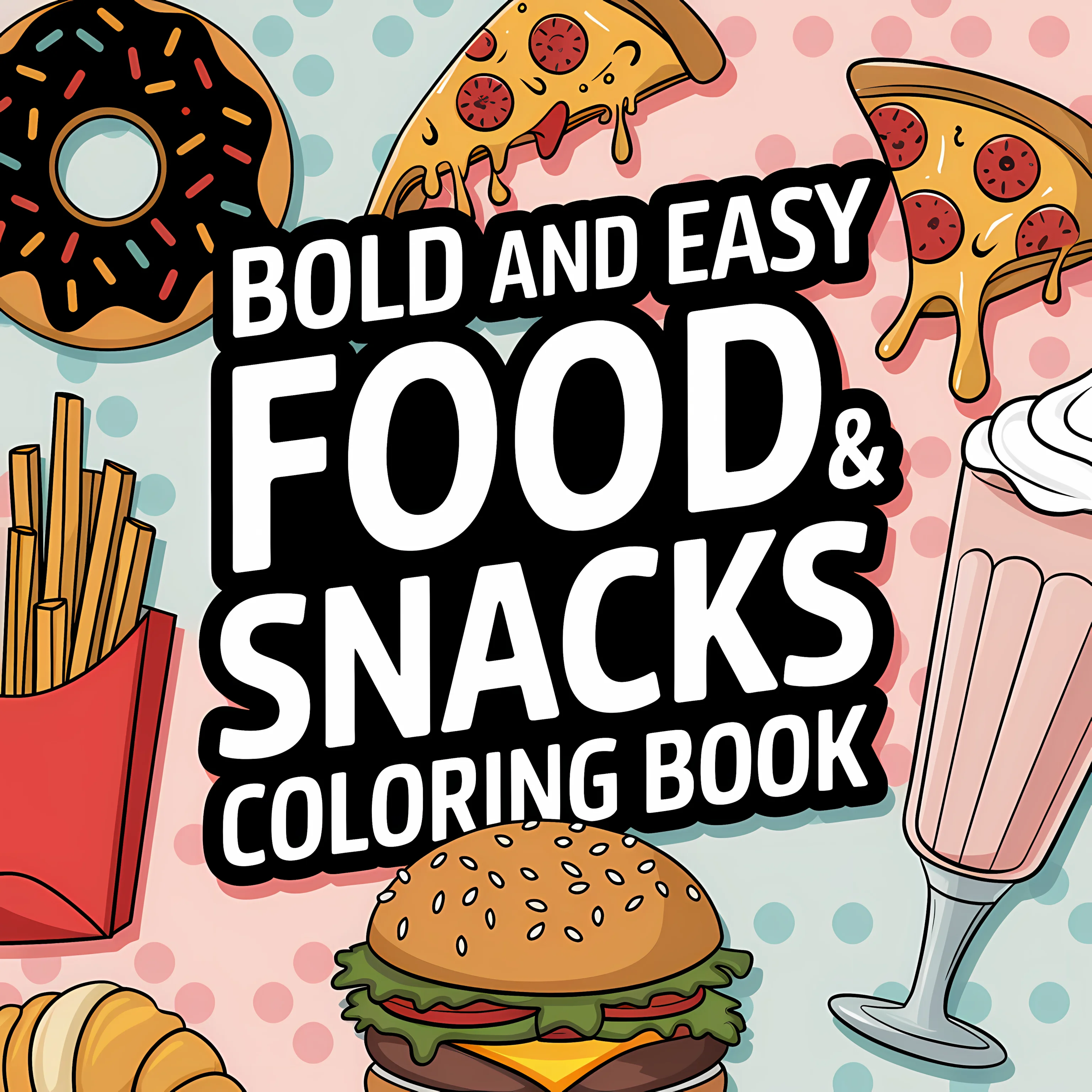 Food Snacks Drawing - Easy Food and Snacks Coloring Book