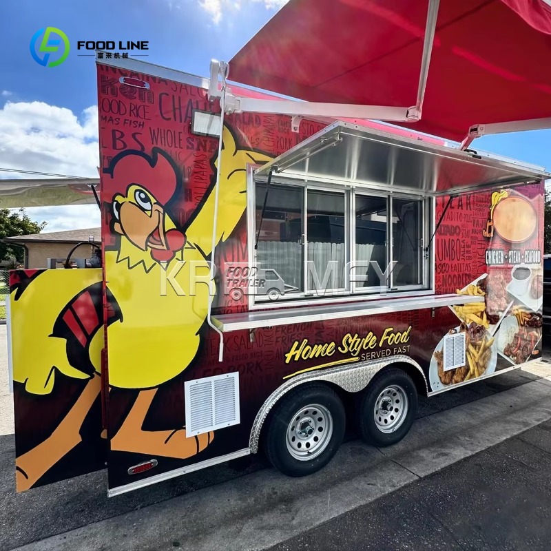 Food Snacks Catering - China Food Trailer Cart 4 Wheels