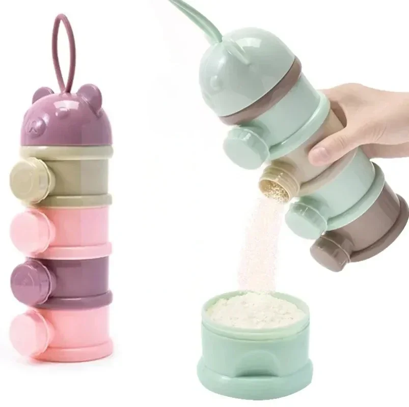 Food Snacks For 1 Year Old - Milk Powder Box 4Layer Bear Style