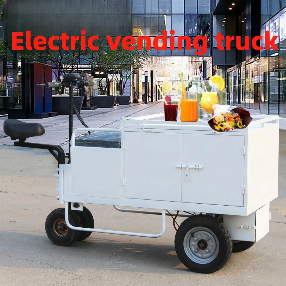 Snacks Food Stall - Multifunctional Electric 3 Wheel Flat Cart
