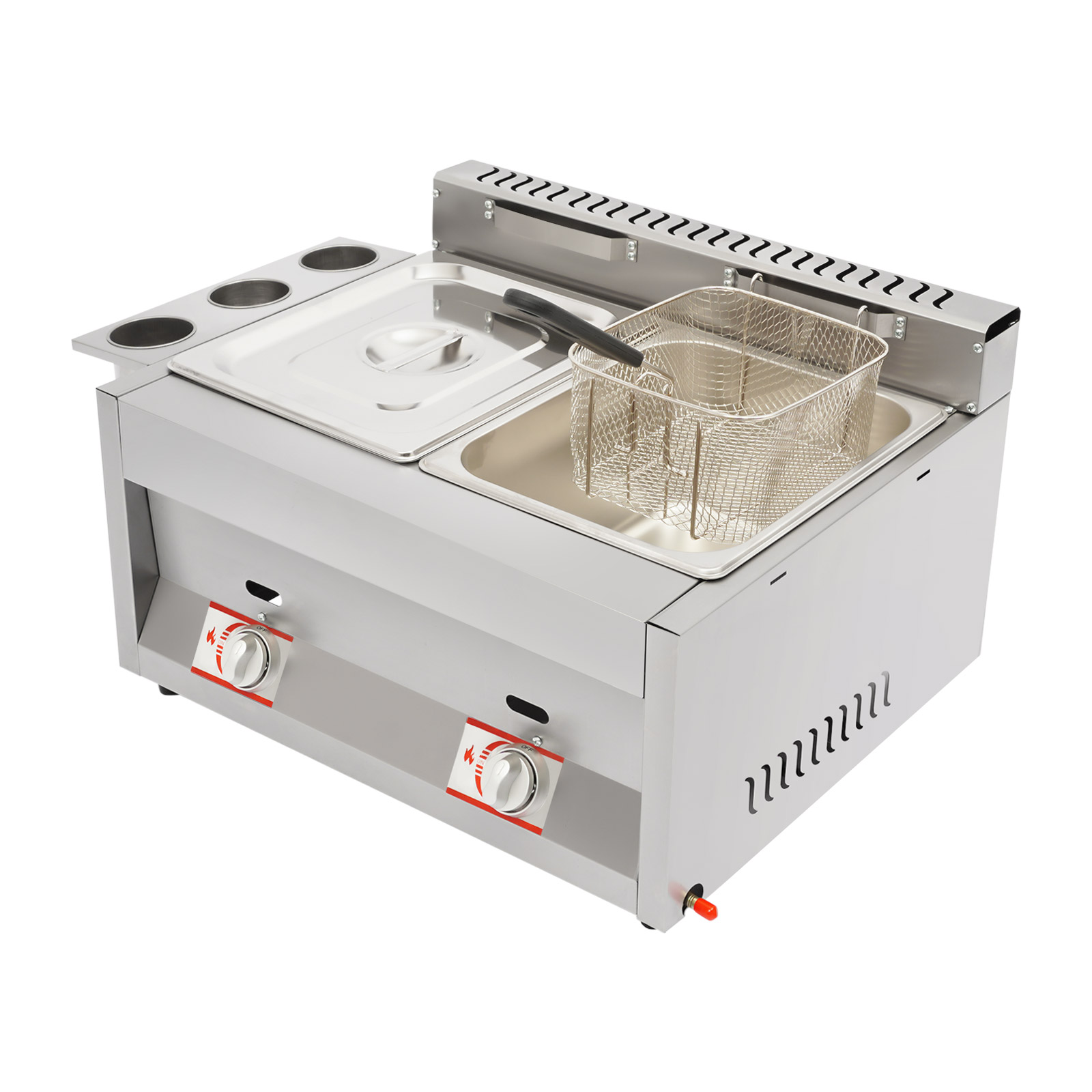 Food Snacks Catering - Commercial Deep Fryer 2-Tank 6.34Qt LPG