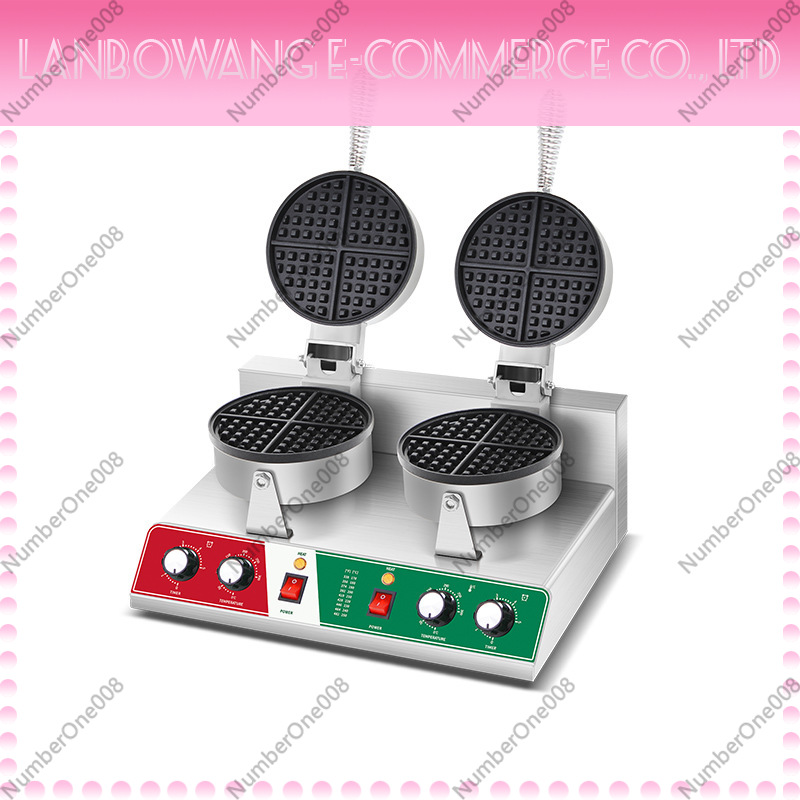Snacks Food Stall - Rotating Waffle Maker Griddle Non-stick Waffle
