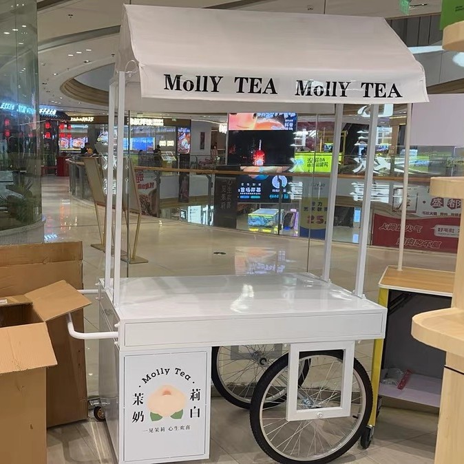 Snacks Food Stall - Customizable Stall Food Cart Trolley Mobile