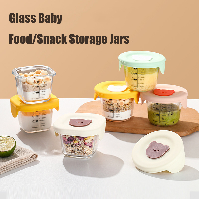 Food Snacks For 1 Year Old - 180ml Glass Baby Food Storage Jars