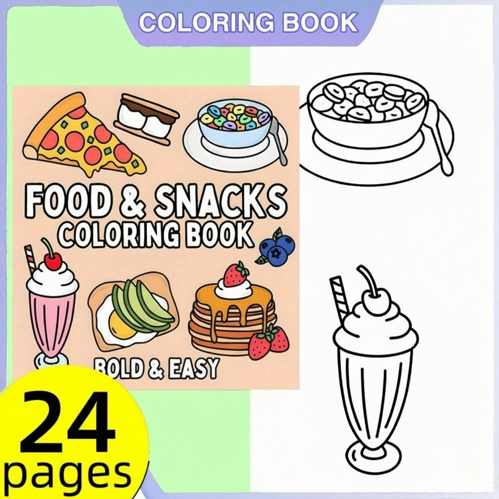 New Food & Snack Themed Colori - огляд і ціна Food Snacks Drawing