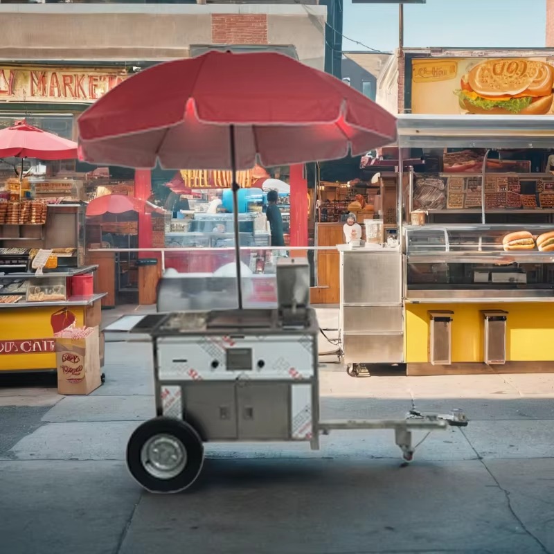 Compact Mobile Snack Food Cart - огляд і ціна Snacks Food Stall