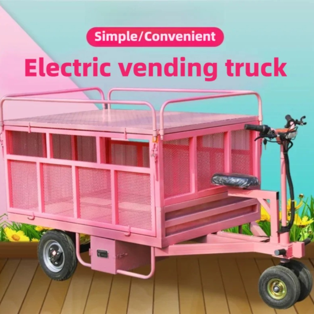 3 Wheel Electric Flat Cart Rev - огляд і ціна Snacks Food Stall