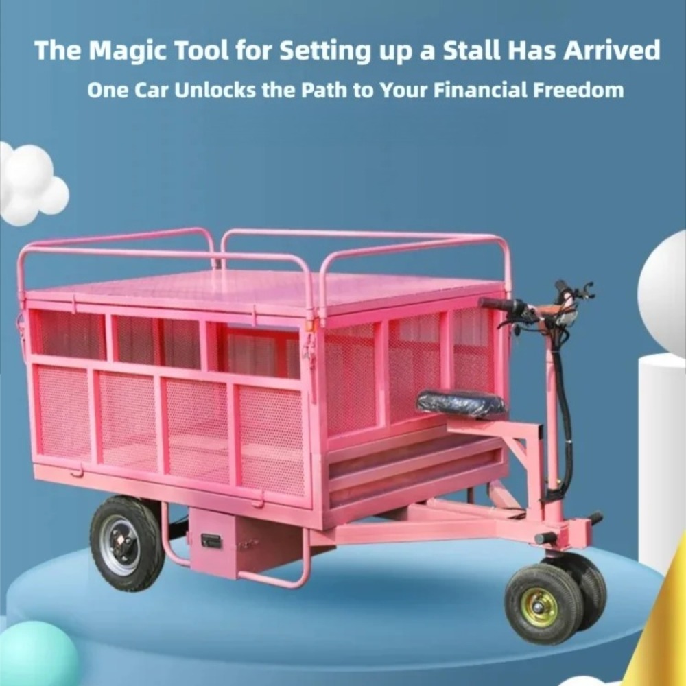 3 Wheel Electric Flat Cart Rev - огляд і ціна Snacks Food Stall