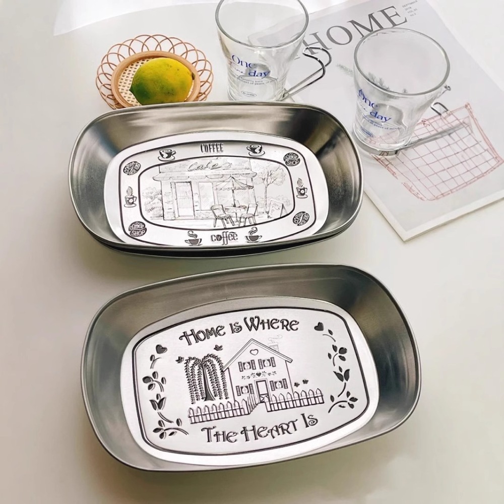 2PCS Vintage American Tin Tray - огляд і ціна Food And Snacks For Picnic