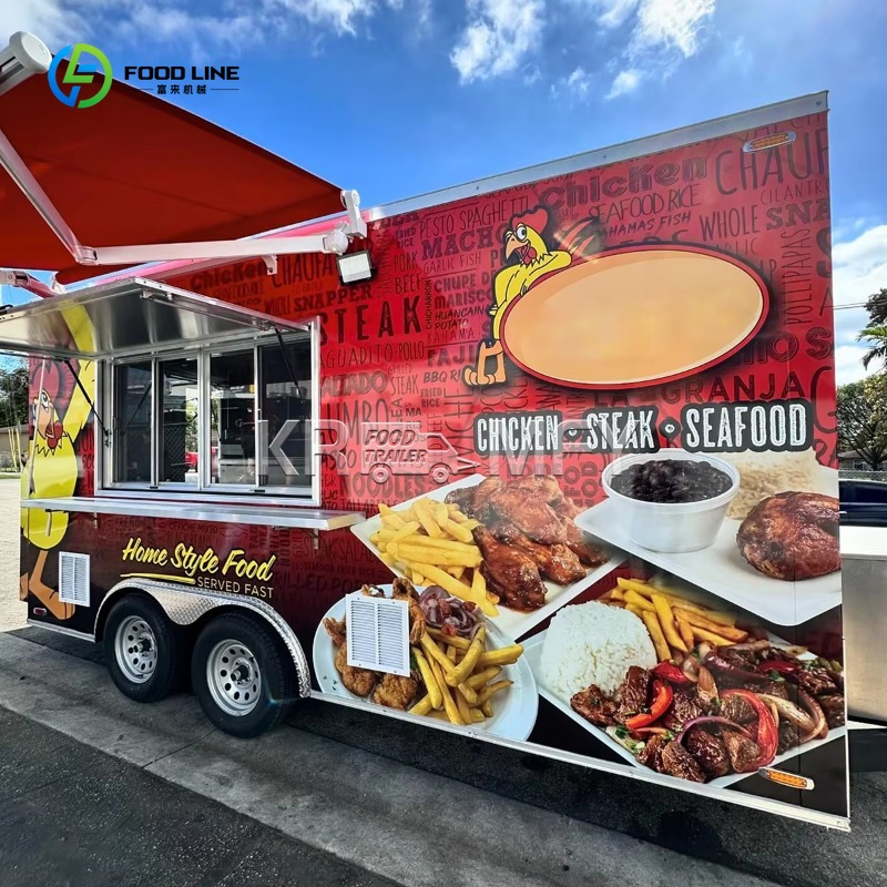 China Food Trailer Cart 4 Whee - огляд і ціна Food Snacks Catering