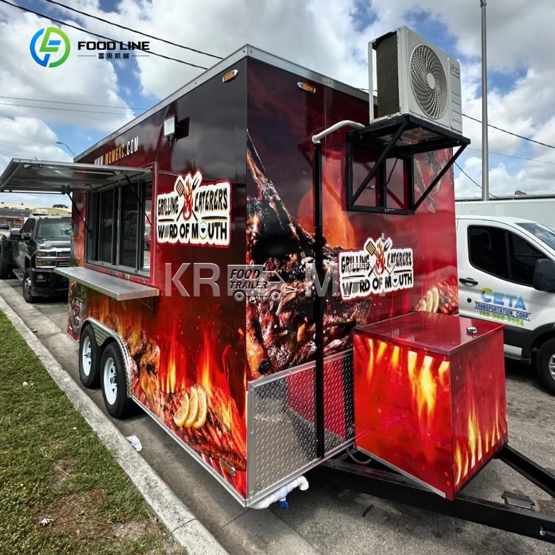 China Food Trailer Cart 4 Whee - огляд і ціна Food Snacks Catering