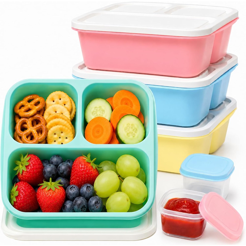 3 Compartment Bento Box Snack  - огляд і ціна Food And Snacks For Picnic