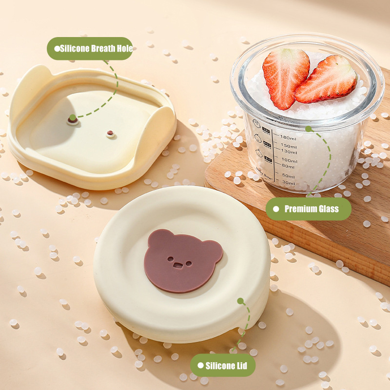 180ml Glass Baby Food Storage  - огляд і ціна Food Snacks For 1 Year Old