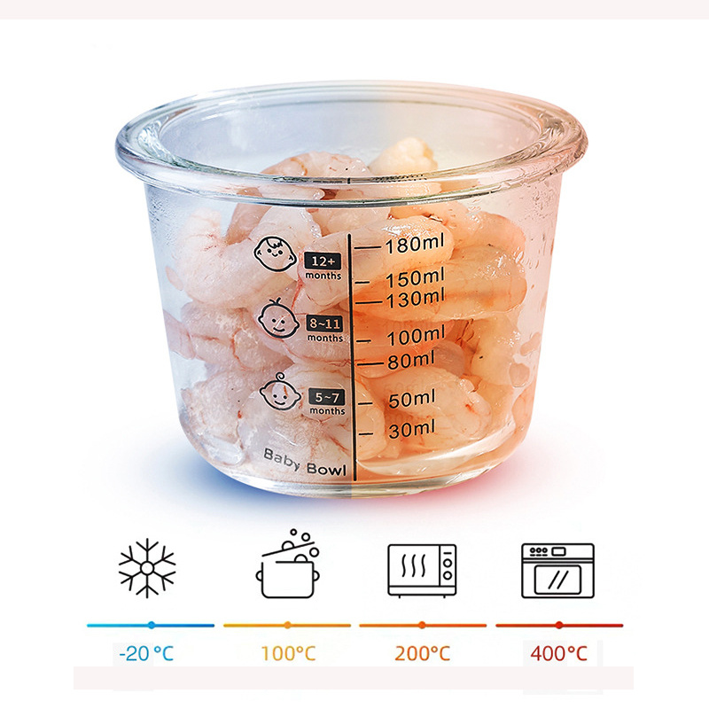 180ml Glass Baby Food Storage  - огляд і ціна Food Snacks For 1 Year Old