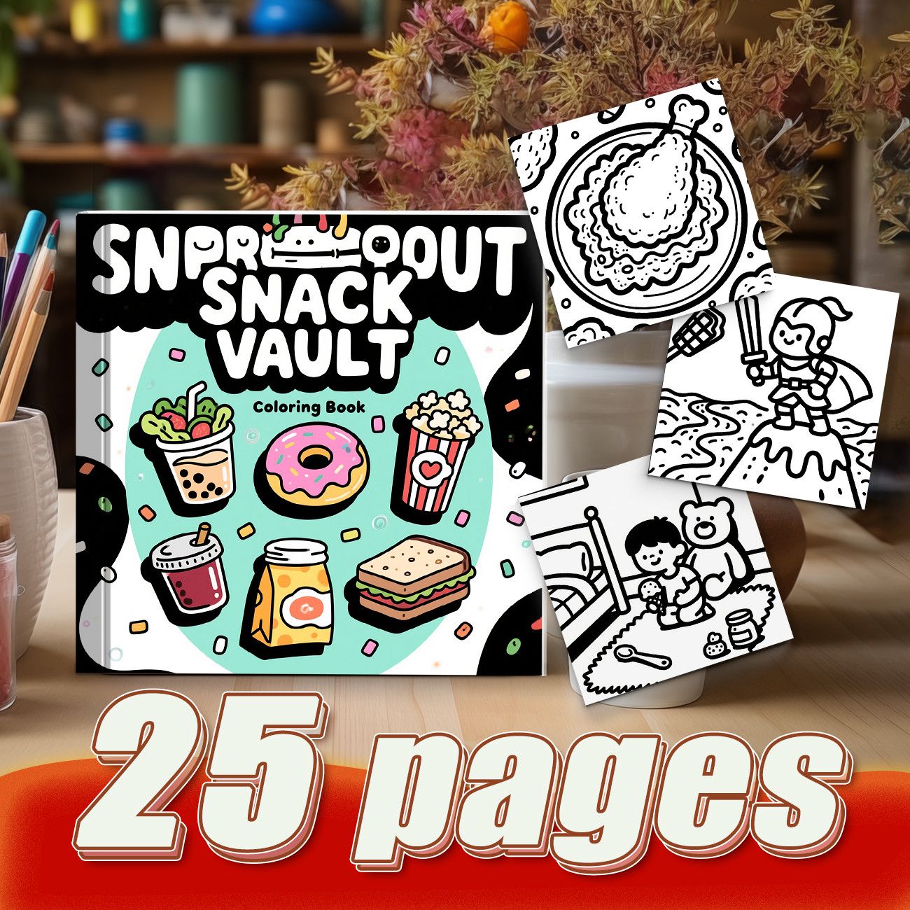 Snproout Snack Vault Coloring  - огляд і ціна Food Snacks Drawing