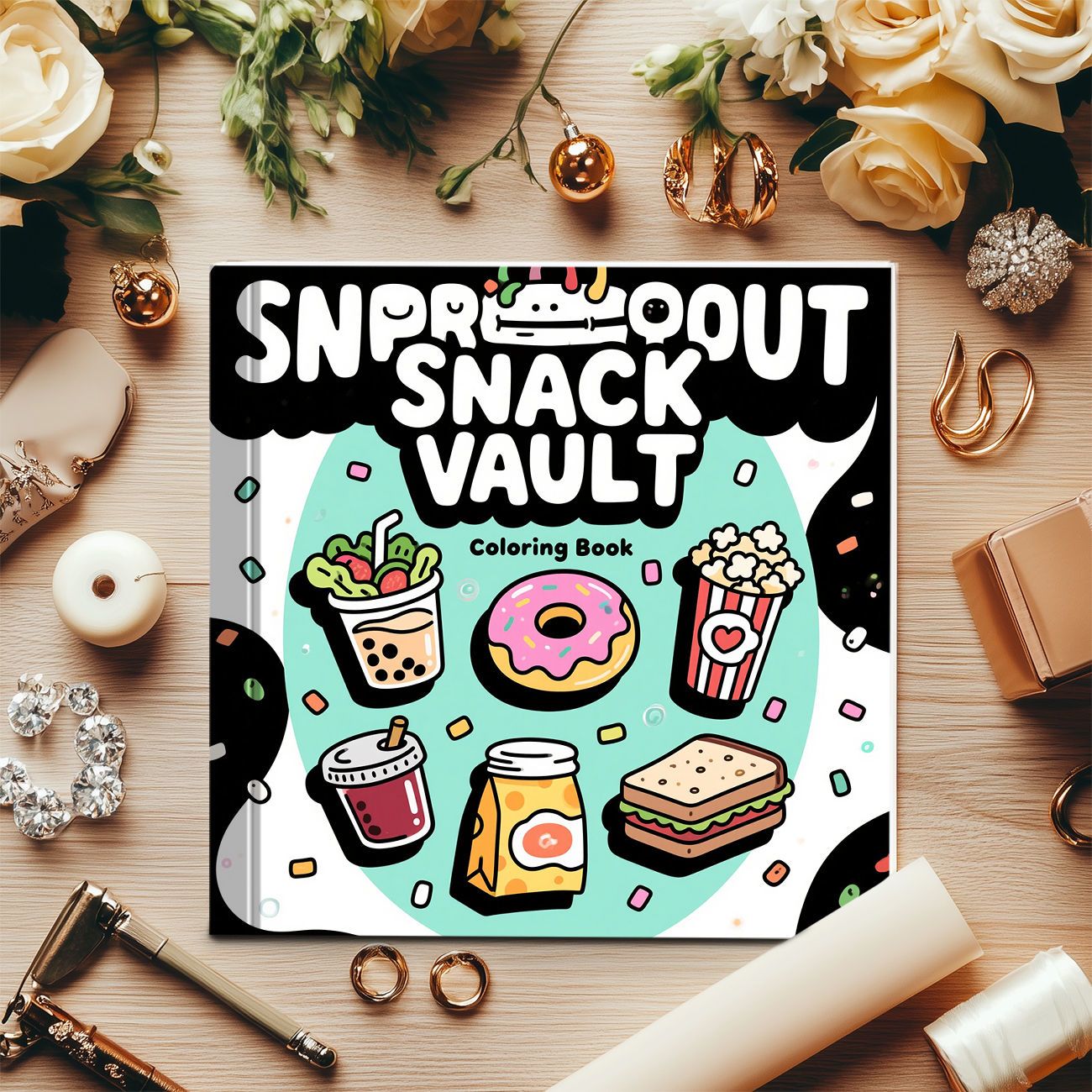 Snproout Snack Vault Coloring  - огляд і ціна Food Snacks Drawing