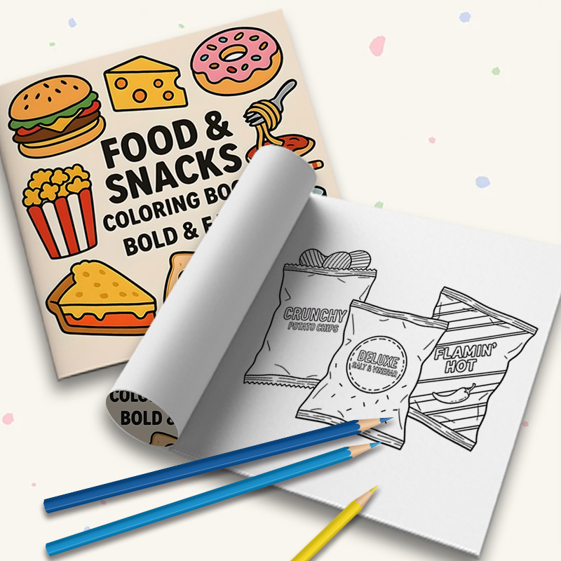 Thick Food & Snack Themed Colo - огляд і ціна Food Snacks Drawing