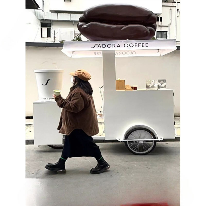 Human three-wheeled stall car  - огляд і ціна Snacks Food Stall